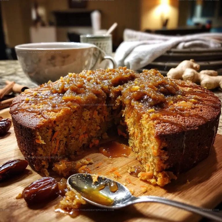 1764526 Spiced Carrot Cardamom Cake Recipe with Ginger Date Sauce